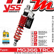 Amortisseur ~ YSS MG366-250TRCJ-08-858 