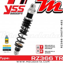 Amortisseur ~ YSS RZ366-340TR-48S-88 