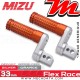 Repose-pieds ajustables conducteur Mizu Flex-Race Déport mm| Couleur déport | Couleur repose-pieds:33 mm | Argent | Orange