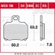 Plaquettes de frein Arrière ~ Derbi GP1 125 Scooter 2006-2007 ~ TRW Lucas MCB 700 SRM 