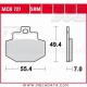 Plaquettes de frein Arrière ~ Benelli 150 Adiva D1 2000-2004 ~ TRW Lucas MCB 727 SRM 