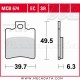 Plaquettes de frein Arrière ~ Benelli K2 50 Namur BA01 1999-2001 ~ TRW Lucas MCB 674 SR 