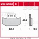 Plaquettes de frein Arrière ~ Kawasaki KX 250 1989-1993 ~ TRW Lucas MCB 625 RSI 