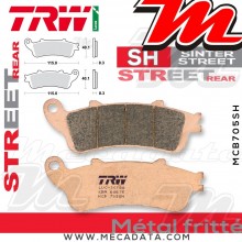 Plaquettes de frein Arrière ~ Honda VTX 1800 C SC46 2001-2008 ~ TRW Lucas MCB 705 SH