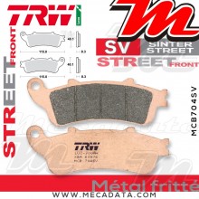 Plaquettes de frein Avant ~ Honda VTX 1800 C SC46 2001-2008 ~ TRW Lucas MCB 704 SV