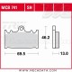 Plaquettes de frein Arrière ~ Suzuki VL 1500 C 1500 Intruder WVAL 2002-2008 ~ TRW Lucas MCB 741 