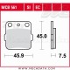 Plaquettes de frein Arrière ~ Suzuki RM 250 RJ14A 1987-1988 ~ TRW Lucas MCB 561 EC 