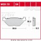 Plaquettes de frein Arrière ~ Yamaha TDM 900 A ABS RN18 2007+ ~ TRW Lucas MCB 731 