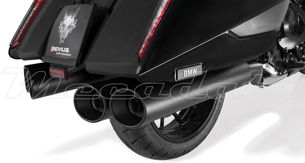 BMW K 1600 Bagger Exhaust silencer Remus Custom black stainless steel Zoom